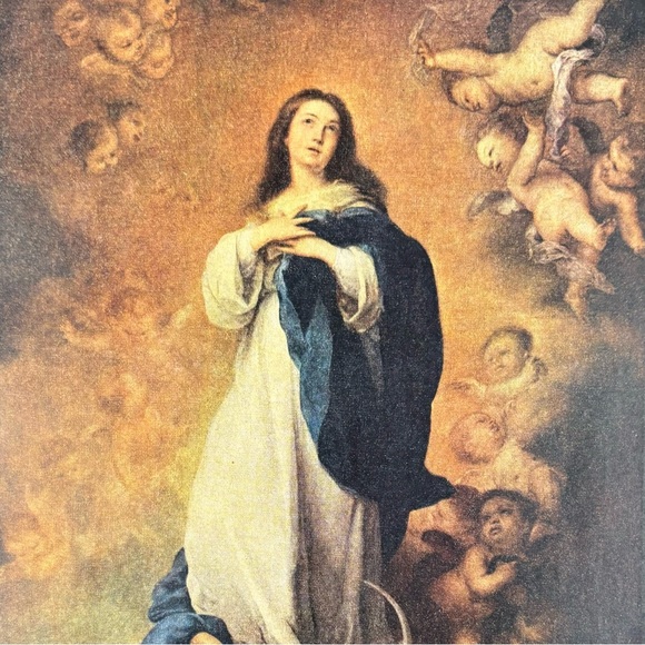 Bartolomé Esteban Murillo The Immaculate Conception Vintage Fine Art Print 30’s - Picture 1 of 7
